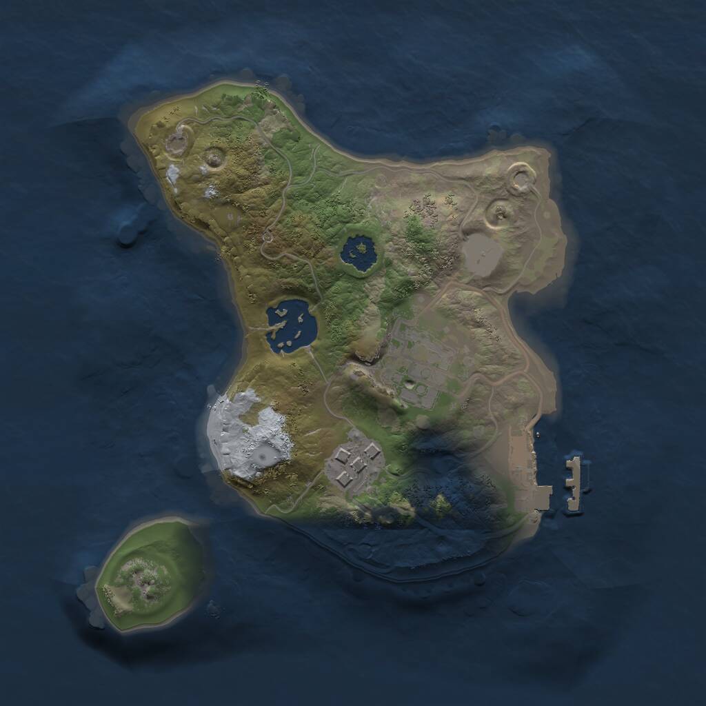 Rust Map: Procedural Map, Size: 2000, Seed: 26144519, 5 Monuments