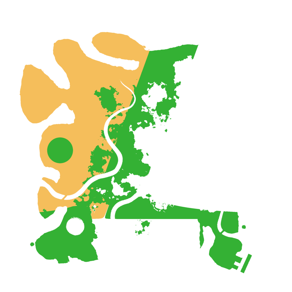 Biome Rust Map: Procedural Map, Size: 3000, Seed: 16605