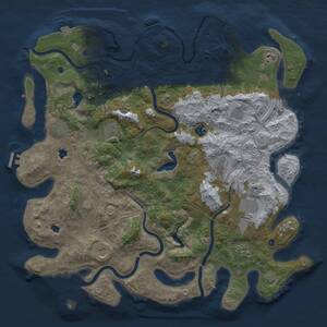 Thumbnail Rust Map: Procedural Map, Size: 4500, Seed: 822431616, 16 Monuments