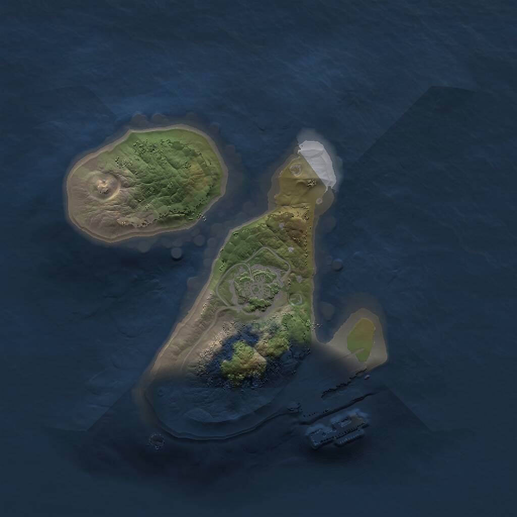 Rust Map: Procedural Map, Size: 1500, Seed: 254789, 3 Monuments