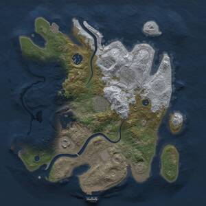 Thumbnail Rust Map: Procedural Map, Size: 3000, Seed: 1504412531, 12 Monuments