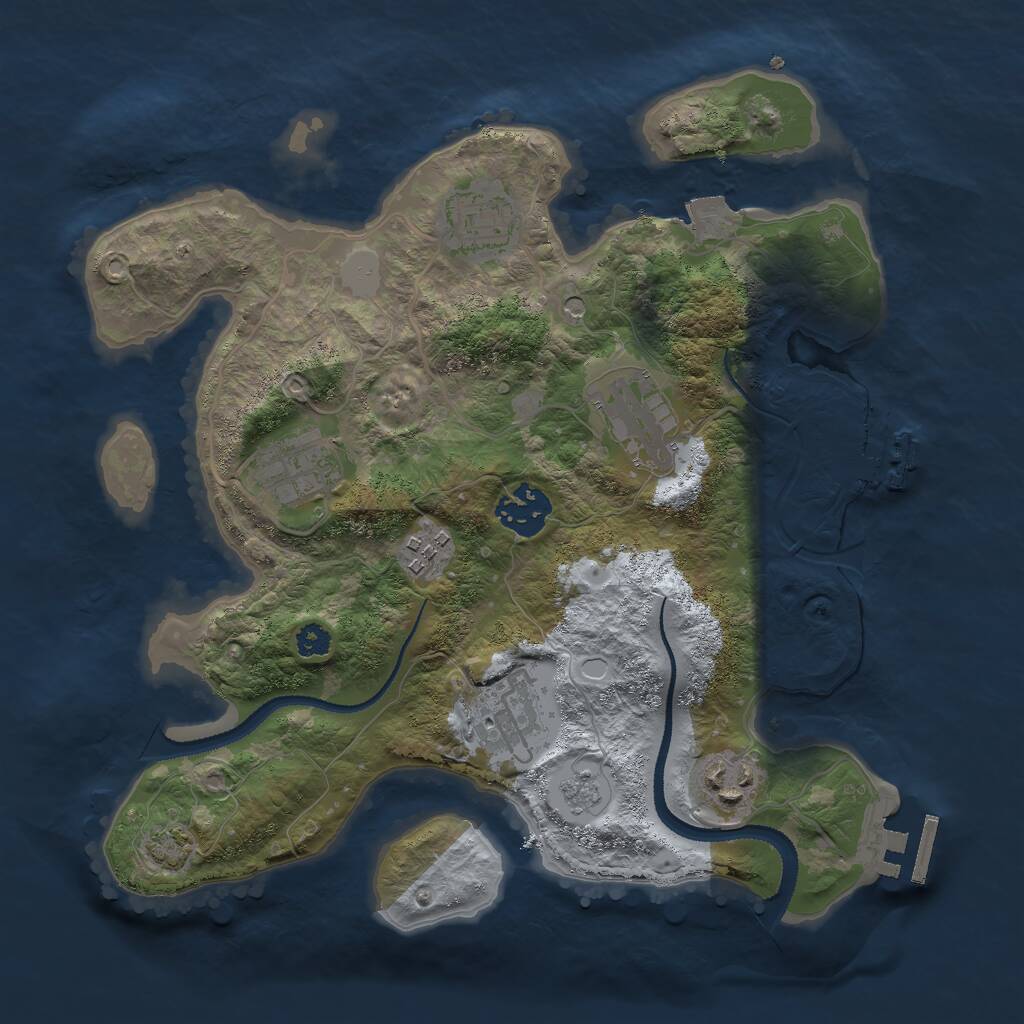 Rust Map: Procedural Map, Size: 3000, Seed: 28207931, 13 Monuments