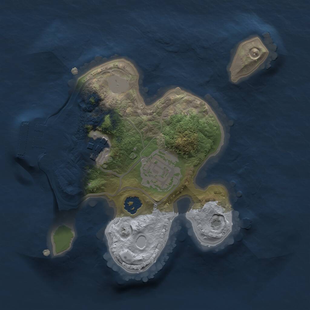 Rust Map: Procedural Map, Size: 1800, Seed: 2031135516, 4 Monuments