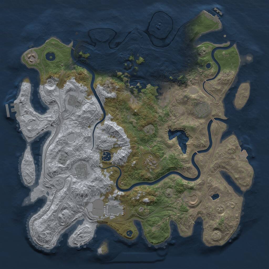 Rust Map: Procedural Map, Size: 4250, Seed: 1531573668, 16 Monuments