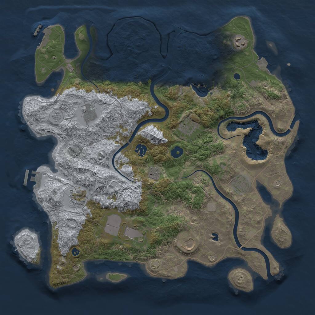 Rust Map: Procedural Map, Size: 4000, Seed: 1668944719, 15 Monuments