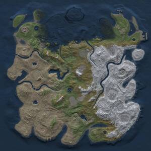 Thumbnail Rust Map: Procedural Map, Size: 4500, Seed: 234471844, 17 Monuments