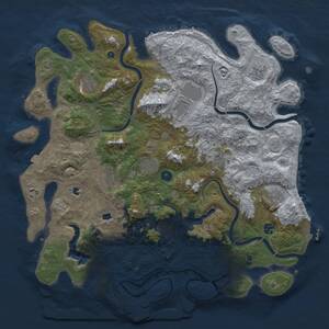 Thumbnail Rust Map: Procedural Map, Size: 4500, Seed: 1894547347, 16 Monuments