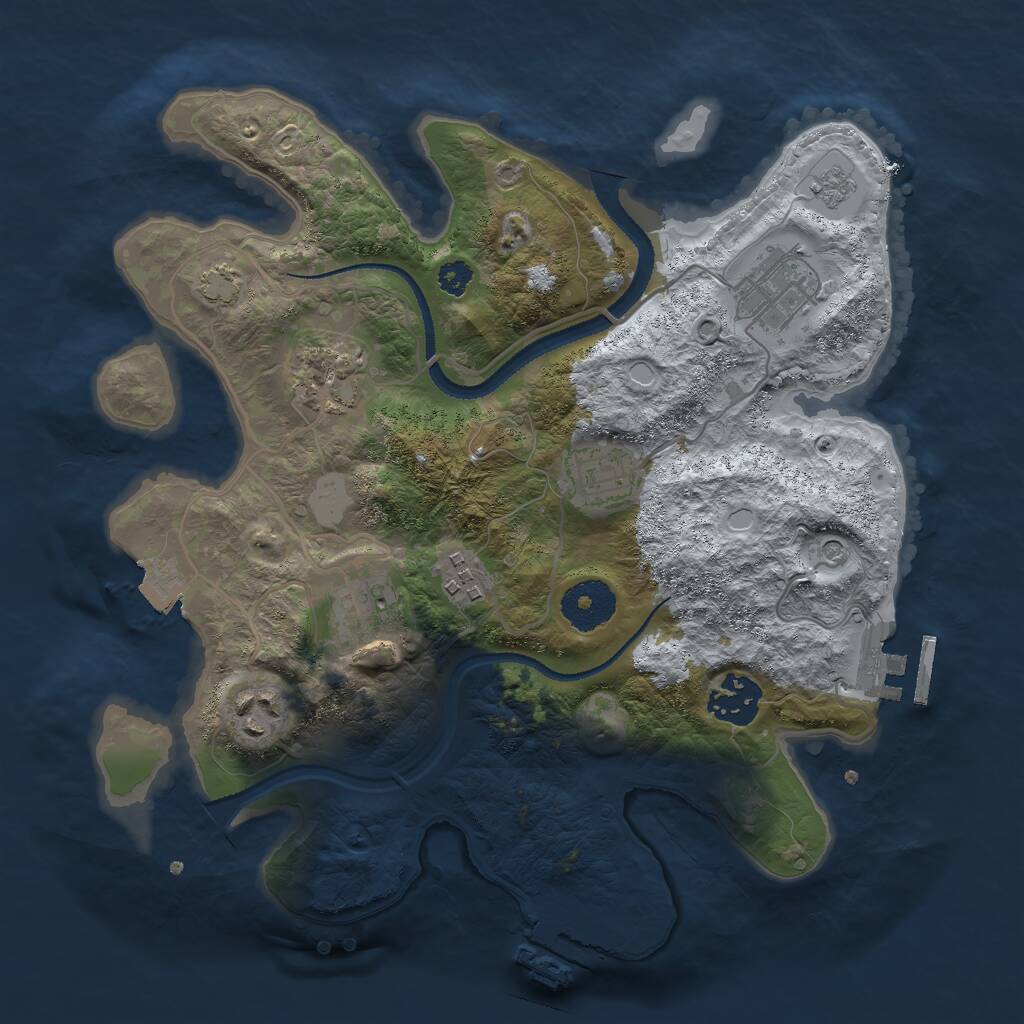 Rust Map: Procedural Map, Size: 3000, Seed: 2026, 13 Monuments