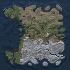 Thumbnail Rust Map: Procedural Map, Size: 4500, Seed: 859355879, 17 Monuments