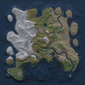 Thumbnail Rust Map: Procedural Map, Size: 3750, Seed: 1477967736, 15 Monuments
