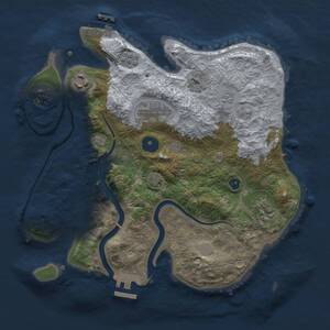 Thumbnail Rust Map: Procedural Map, Size: 3000, Seed: 699771094, 10 Monuments