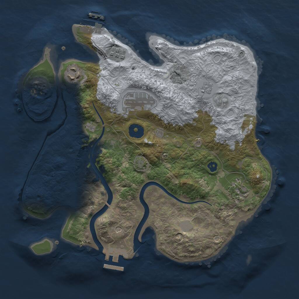 Rust Map: Procedural Map, Size: 3000, Seed: 699771094, 10 Monuments