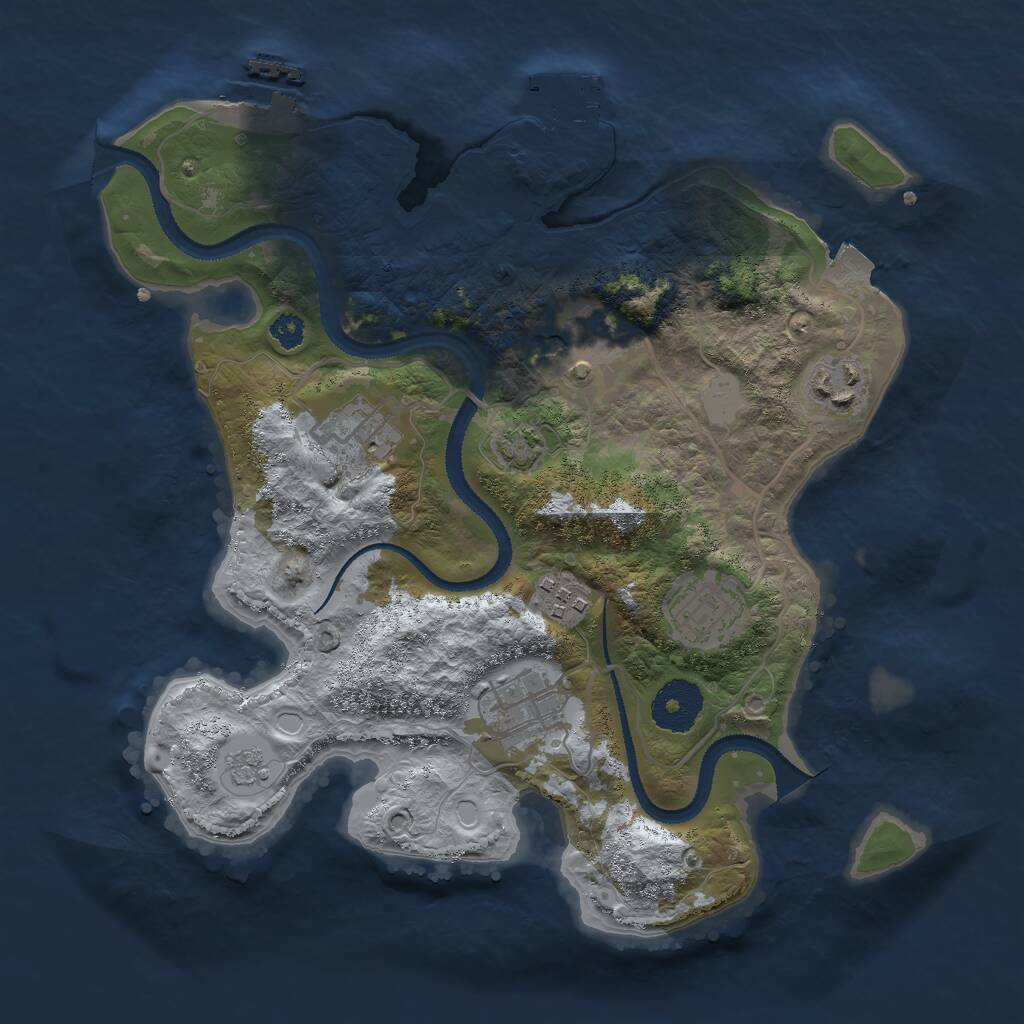 Rust Map: Procedural Map, Size: 3000, Seed: 32482324, 11 Monuments