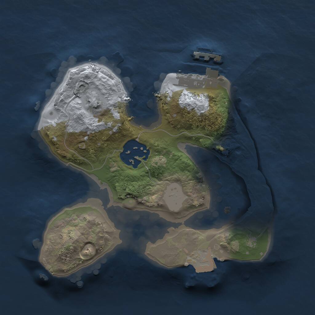 Rust Map: Procedural Map, Size: 1750, Seed: 26944228, 3 Monuments
