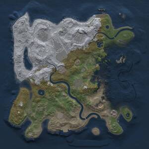 Thumbnail Rust Map: Procedural Map, Size: 3500, Seed: 96550806, 15 Monuments