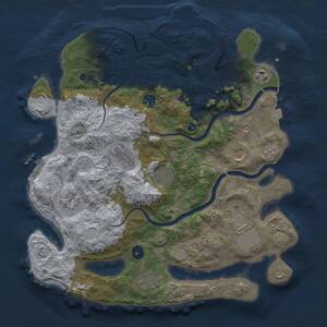 Thumbnail Rust Map: Procedural Map, Size: 3750, Seed: 21929225, 15 Monuments