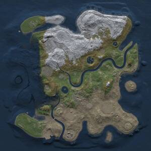 Thumbnail Rust Map: Procedural Map, Size: 3300, Seed: 1586544950, 13 Monuments