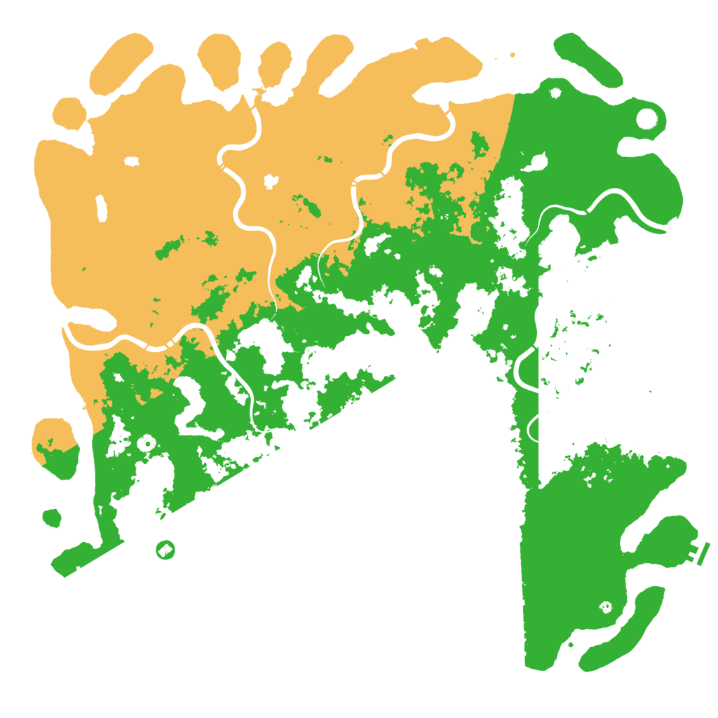 Biome Rust Map: Procedural Map, Size: 6000, Seed: 8398671
