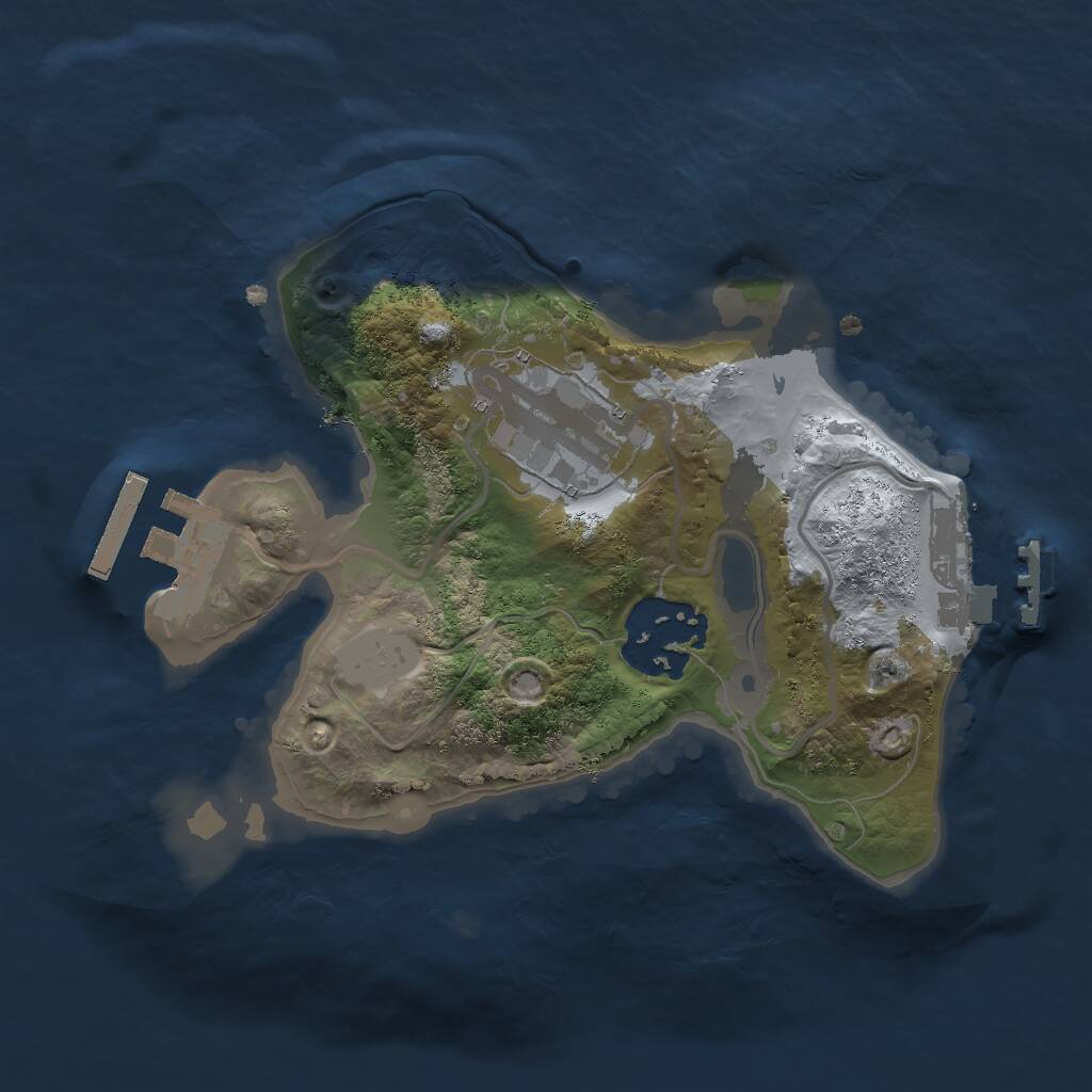 Rust Map: Procedural Map, Size: 2000, Seed: 1314152981, 5 Monuments