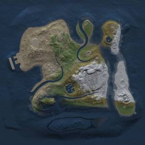 Thumbnail Rust Map: Procedural Map, Size: 2400, Seed: 1729129489, 6 Monuments