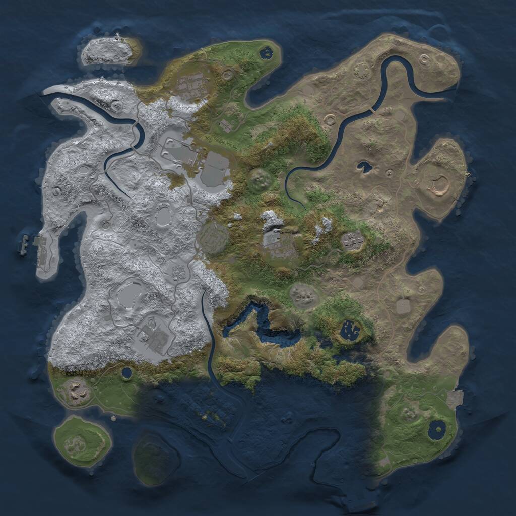 Rust Map: Procedural Map, Size: 4000, Seed: 5890231, 15 Monuments