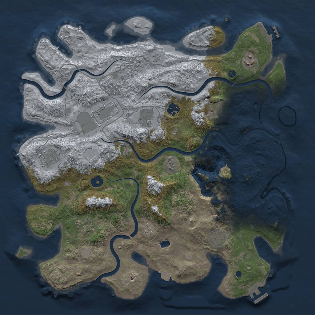 Rust Map: Procedural Map, Size: 4000, Seed: 1508843114, 15 Monuments