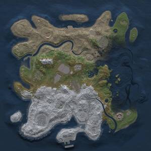 Thumbnail Rust Map: Procedural Map, Size: 3500, Seed: 507744548, 15 Monuments