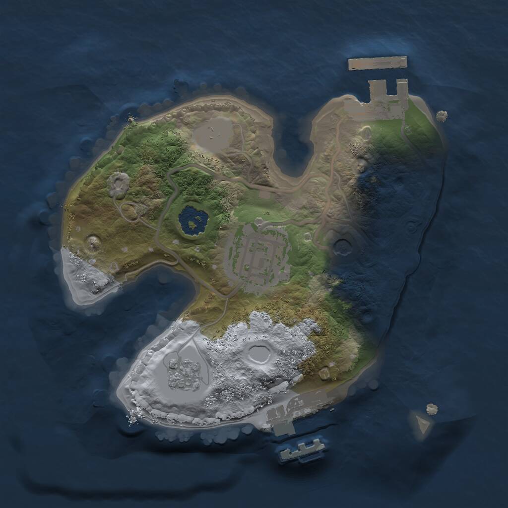 Rust Map: Procedural Map, Size: 1750, Seed: 999999, 6 Monuments