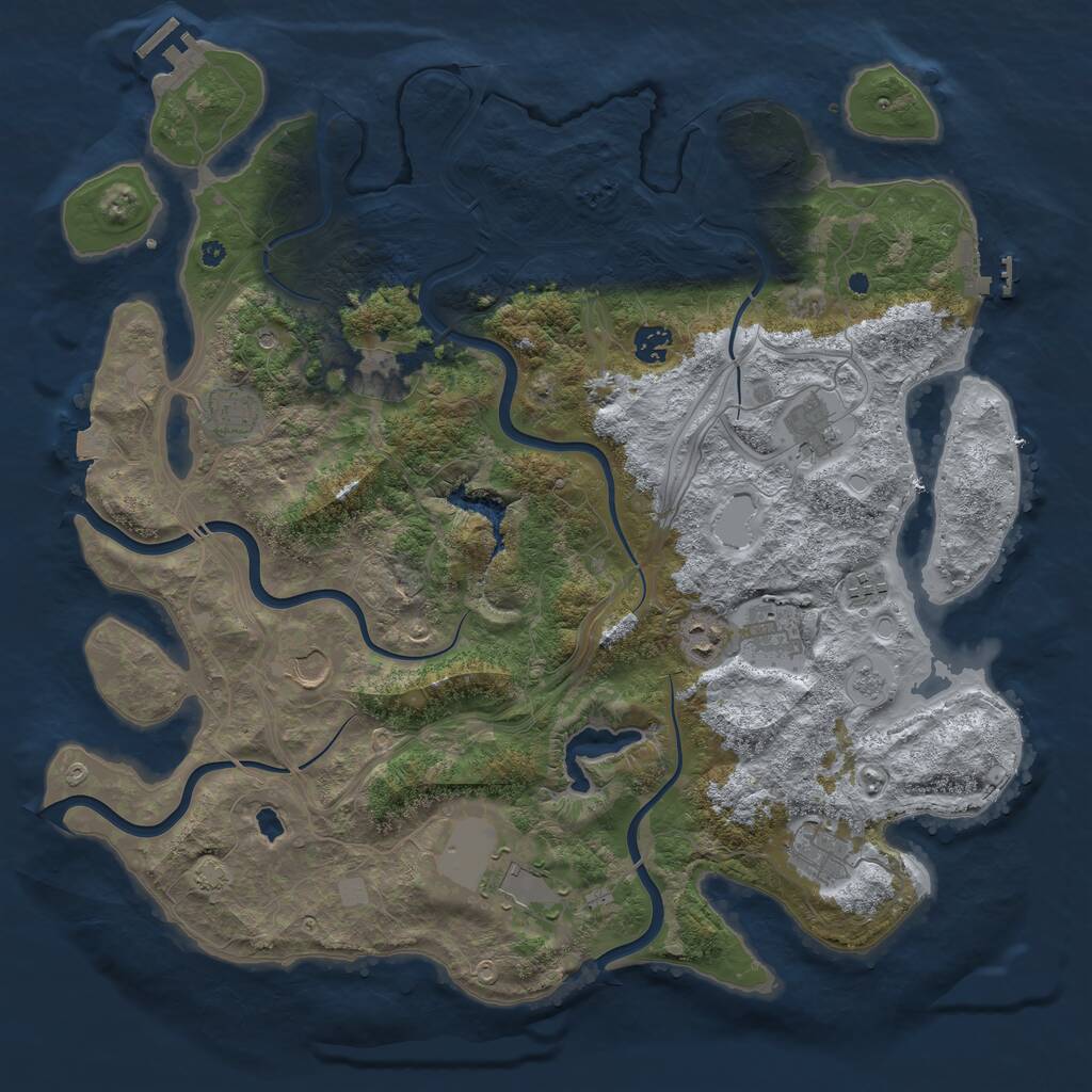Rust Map: Procedural Map, Size: 4250, Seed: 248426475, 16 Monuments
