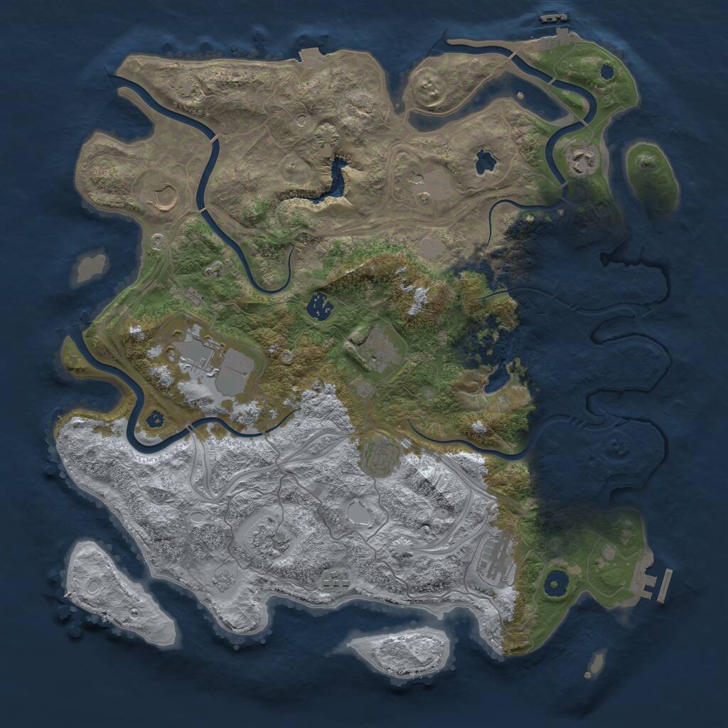 Rust Map: Procedural Map, Size: 4250, Seed: 24072025, 16 Monuments