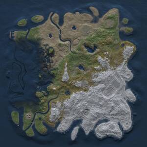 Thumbnail Rust Map: Procedural Map, Size: 4500, Seed: 583160140, 16 Monuments