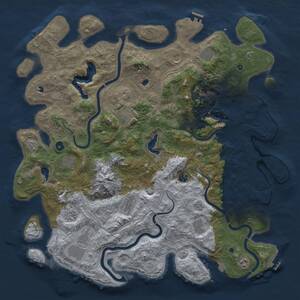 Thumbnail Rust Map: Procedural Map, Size: 5000, Seed: 25786157, 17 Monuments