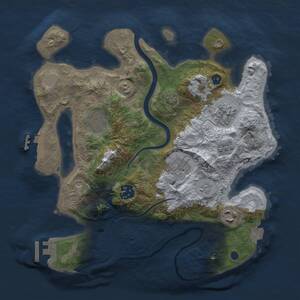 Thumbnail Rust Map: Procedural Map, Size: 3000, Seed: 1944476005, 12 Monuments