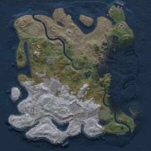Thumbnail Rust Map: Procedural Map, Size: 3900, Seed: 72425, 15 Monuments
