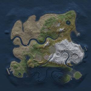 Thumbnail Rust Map: Procedural Map, Size: 3000, Seed: 951356785, 10 Monuments