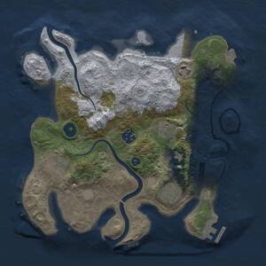 Thumbnail Rust Map: Procedural Map, Size: 3000, Seed: 1954966459, 11 Monuments