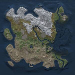 Thumbnail Rust Map: Procedural Map, Size: 3500, Seed: 837761437, 15 Monuments
