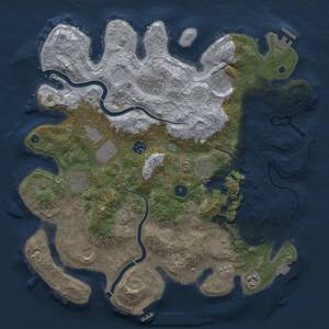 Thumbnail Rust Map: Procedural Map, Size: 3900, Seed: 23032025, 16 Monuments