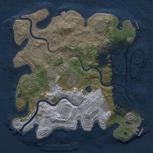 Thumbnail Rust Map: Procedural Map, Size: 3700, Seed: 1092650872, 17 Monuments