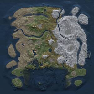 Thumbnail Rust Map: Procedural Map, Size: 4000, Seed: 997334450, 15 Monuments