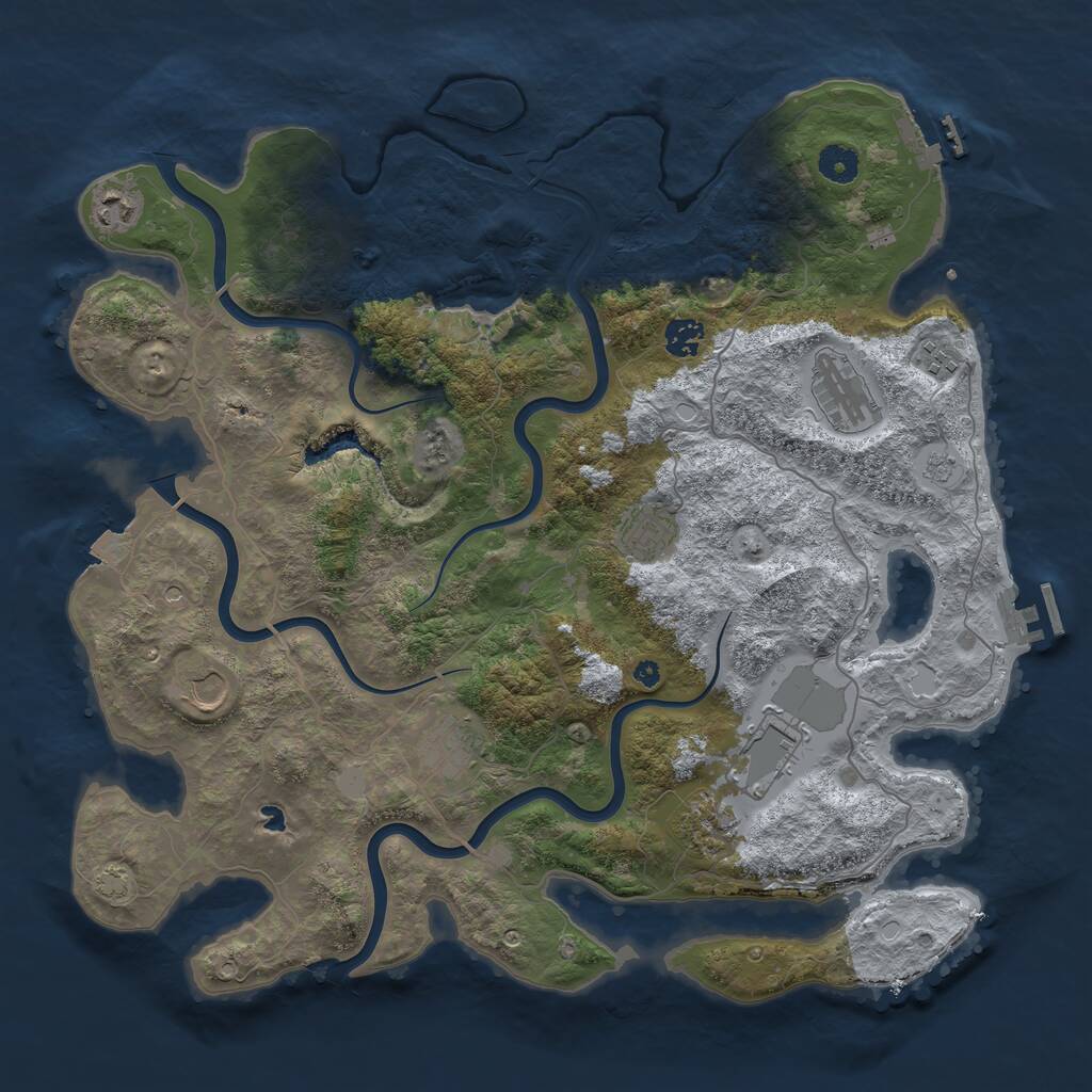 Rust Map: Procedural Map, Size: 4150, Seed: 4900, 15 Monuments