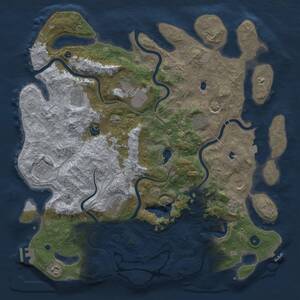 Thumbnail Rust Map: Procedural Map, Size: 4500, Seed: 993099204, 16 Monuments