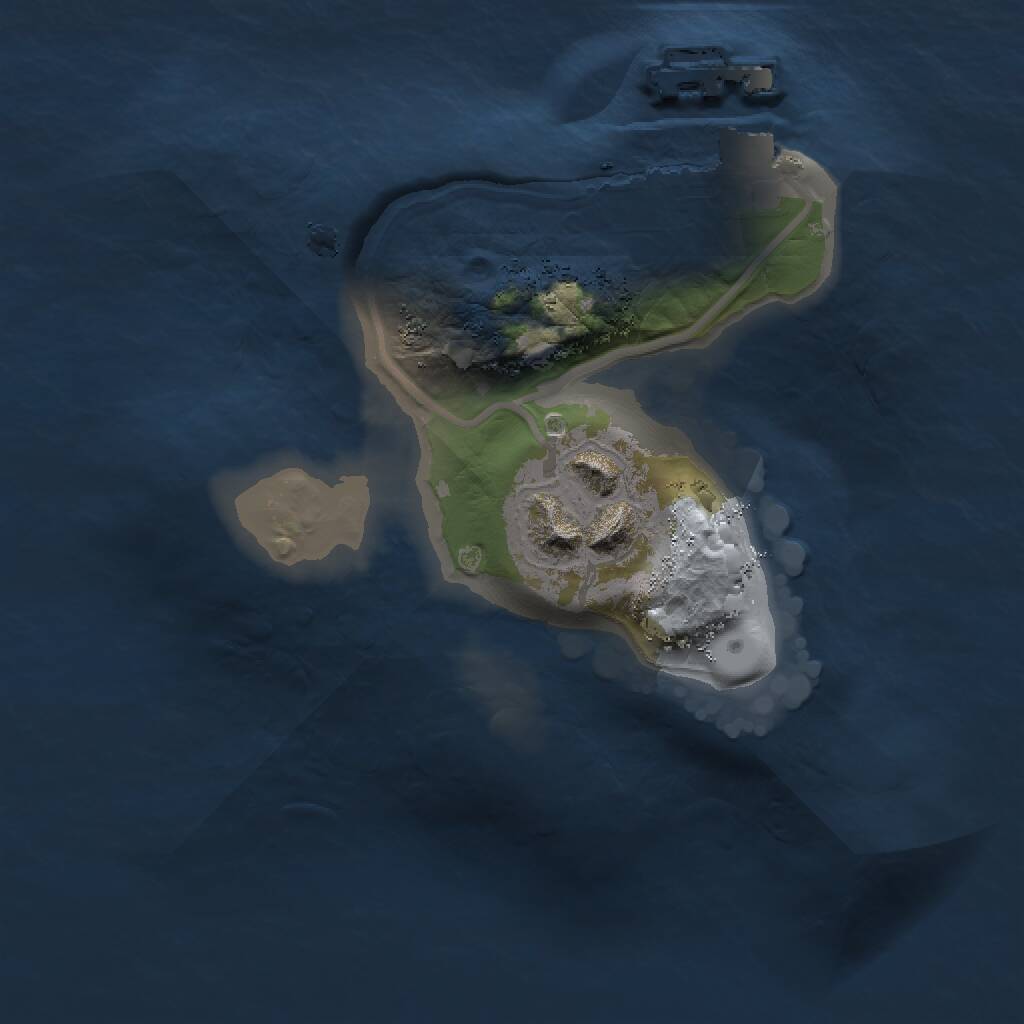 Rust Map: Procedural Map, Size: 1300, Seed: 447054647, 3 Monuments