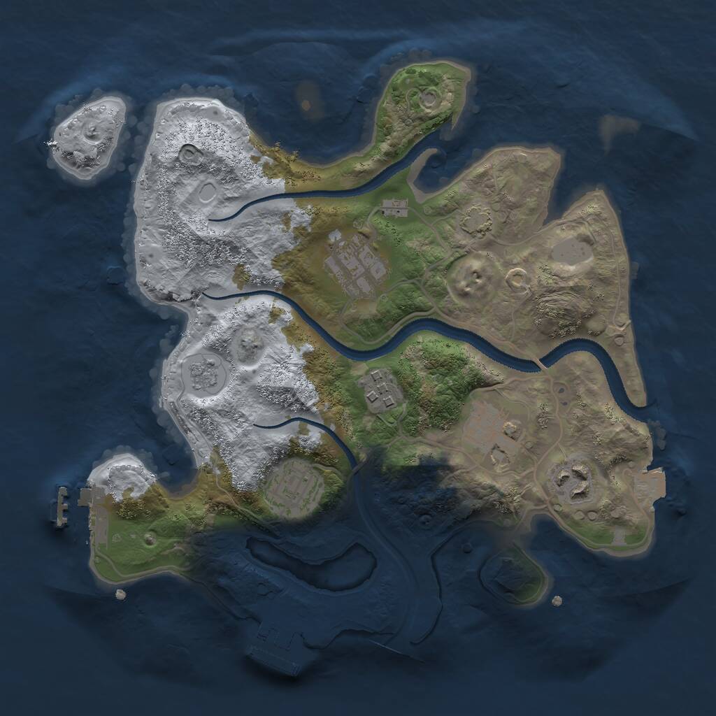 Rust Map: Procedural Map, Size: 2800, Seed: 398297358, 10 Monuments