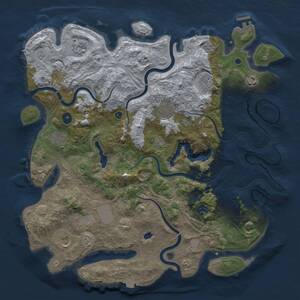 Thumbnail Rust Map: Procedural Map, Size: 4250, Seed: 203, 14 Monuments