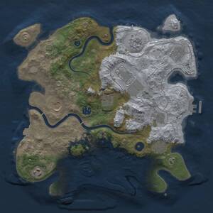Thumbnail Rust Map: Procedural Map, Size: 3500, Seed: 1865900495, 16 Monuments