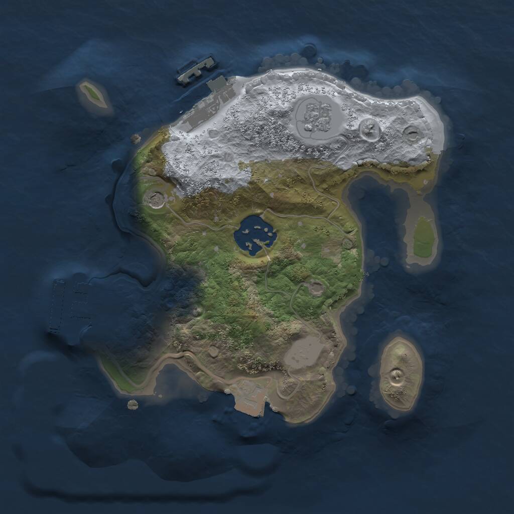Rust Map: Procedural Map, Size: 2000, Seed: 241245, 6 Monuments