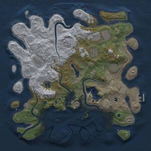 Thumbnail Rust Map: Procedural Map, Size: 4000, Seed: 20250724, 13 Monuments