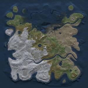 Thumbnail Rust Map: Procedural Map, Size: 4000, Seed: 849689412, 16 Monuments