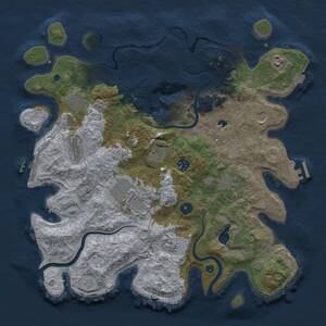 Thumbnail Rust Map: Procedural Map, Size: 4000, Seed: 849689412, 16 Monuments